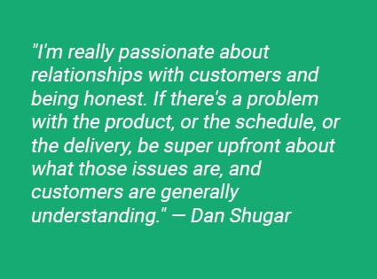 Shugar Quote- Relationships with Customers