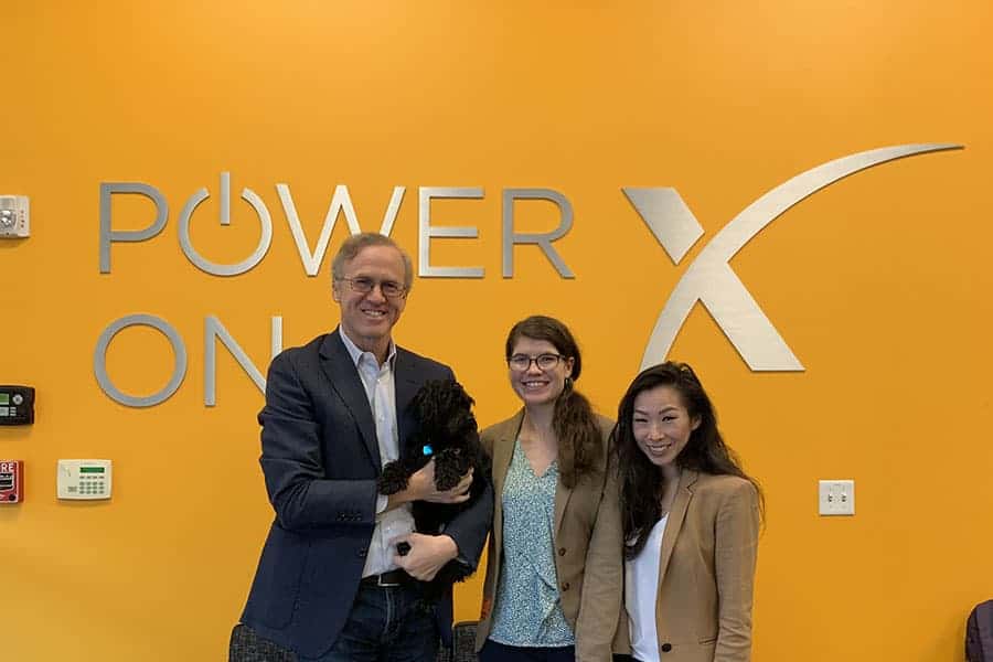 Dan Shugar, Sunny Wang, and Gwen Brown at NEXTracker on the day of this interview. 